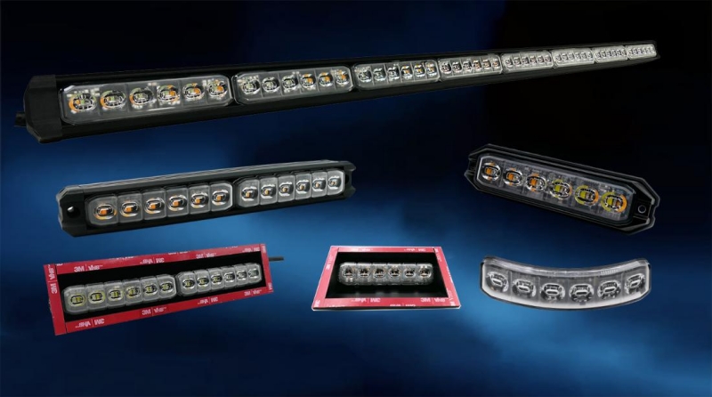 Luzes de advertência LED com lente de silicone